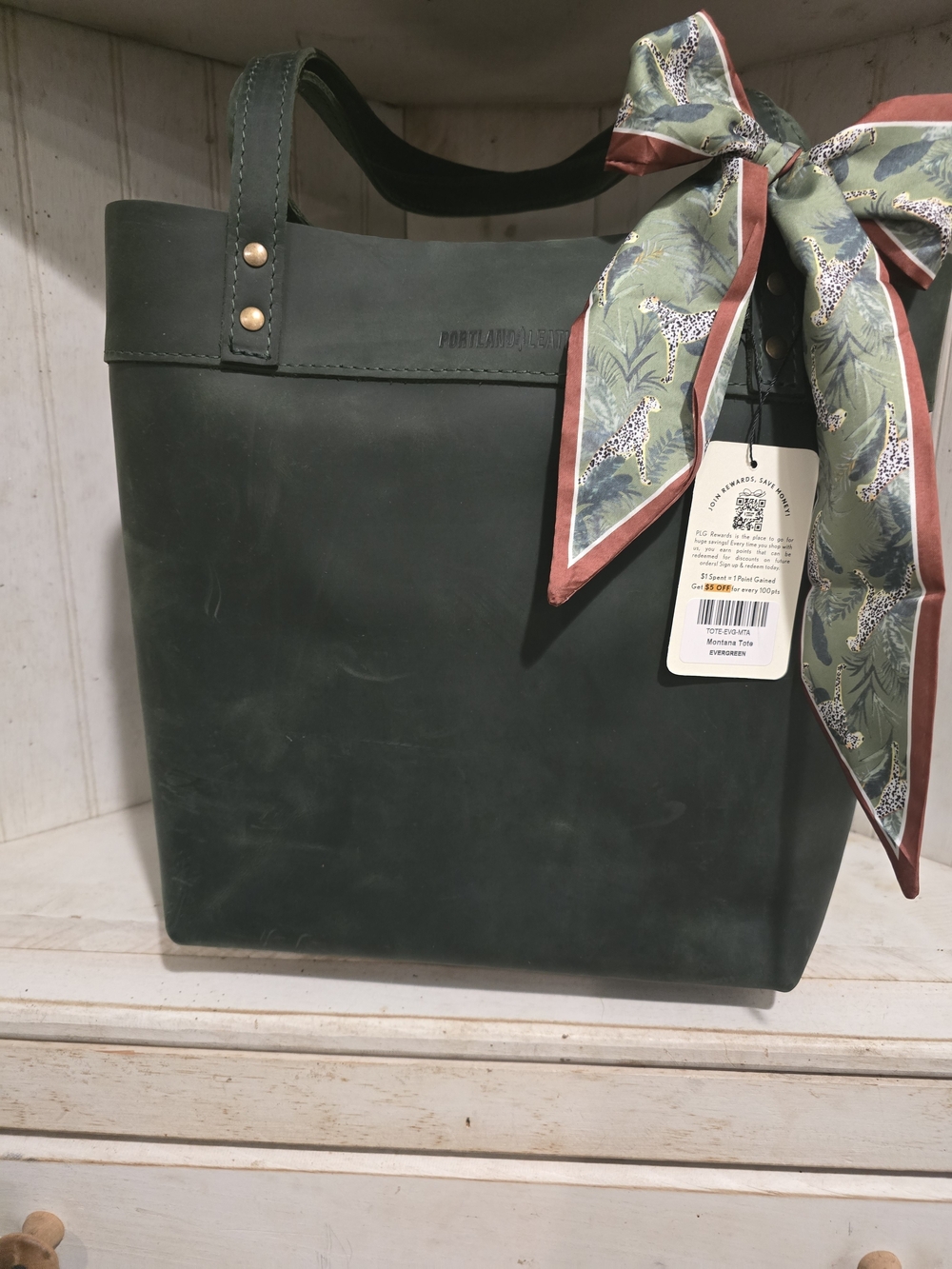 🔥 NWT Portland Leather Montana Tote In Evergreen Color